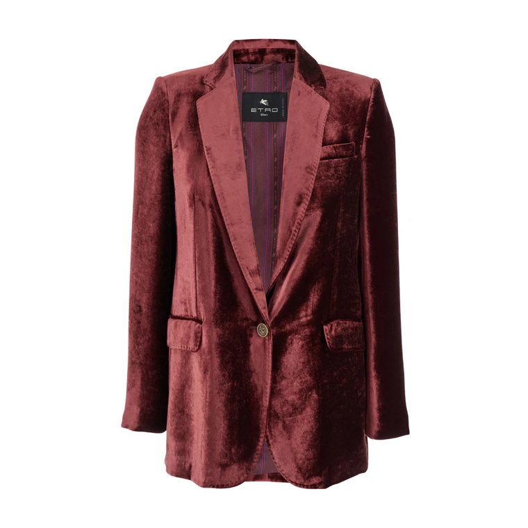 Bordeaux Velvet Blazer Marynarka Etro