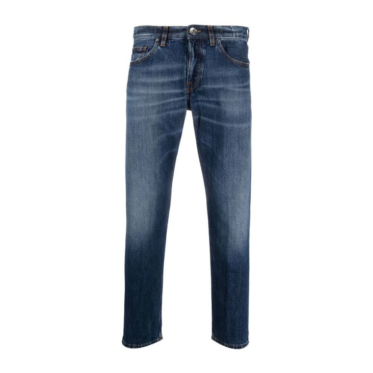 Niebieskie Skinny Jeans 5 Kieszeni Casual Eleventy