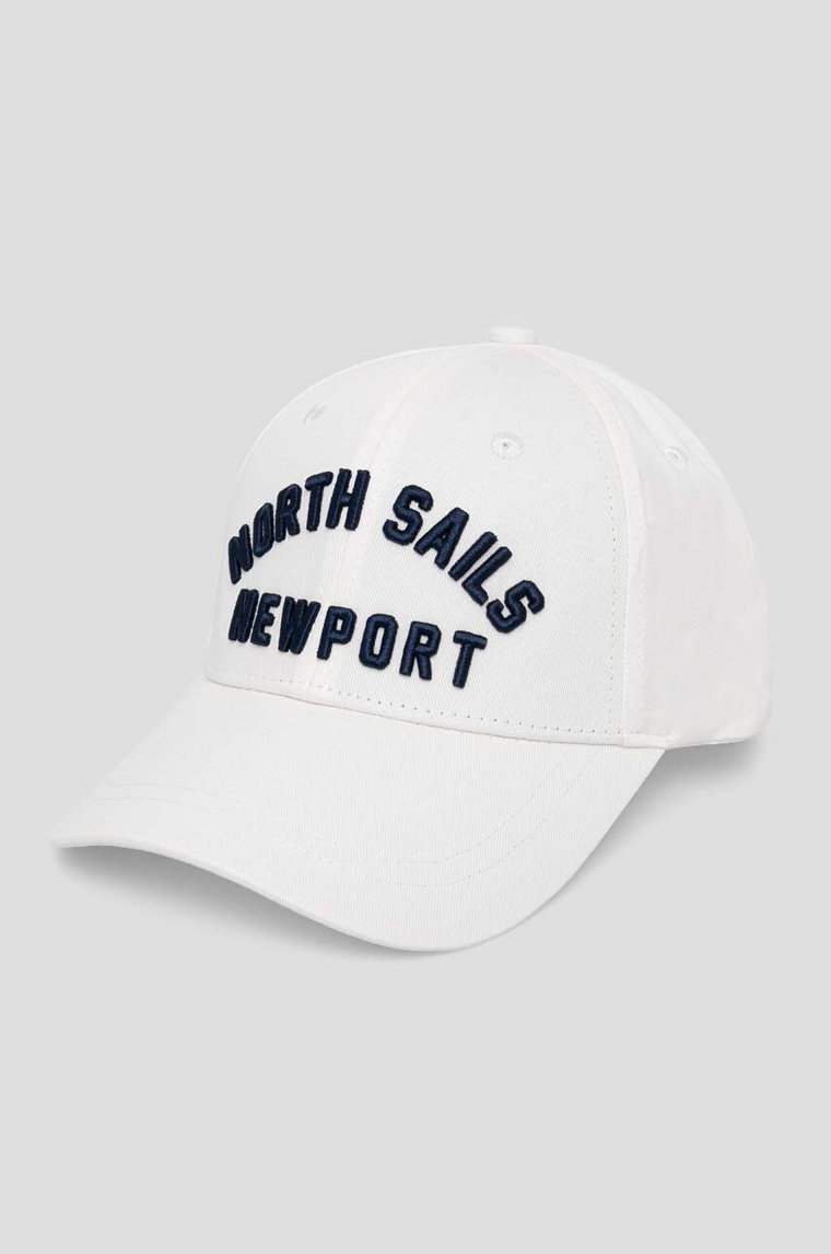 North Sails czapka z daszkiem bawełniana kolor biały z aplikacją 623281