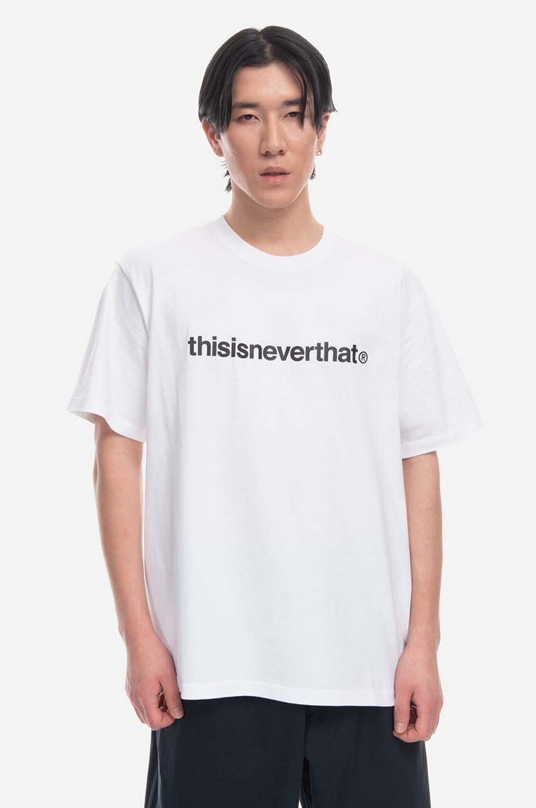 thisisneverthat t-shirt bawełniany T-Logo Tee kolor biały z nadrukiem TN230TTSST01-WHITE