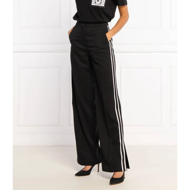 Karl Lagerfeld Wełniane spodnie Tailored Pants | flare fit