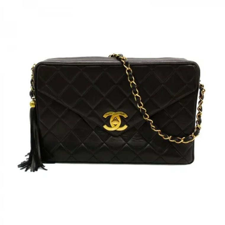 Czarna skórzana torebka Chanel Flap Chanel Vintage