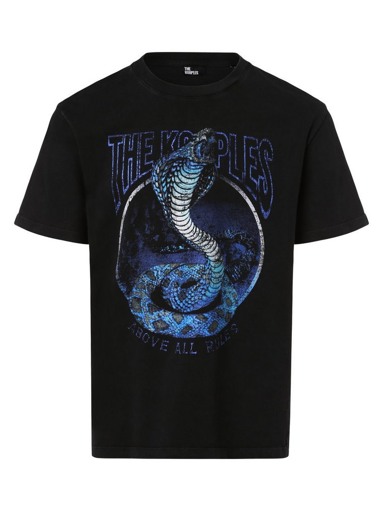 The Kooples - T-shirt męski, czarny|niebieski