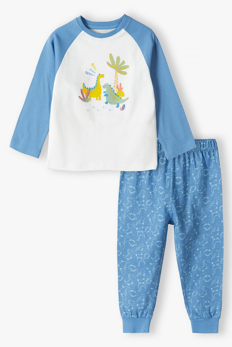 Piżama chłopięca w dinozaury - niebieska - 5.10.15.