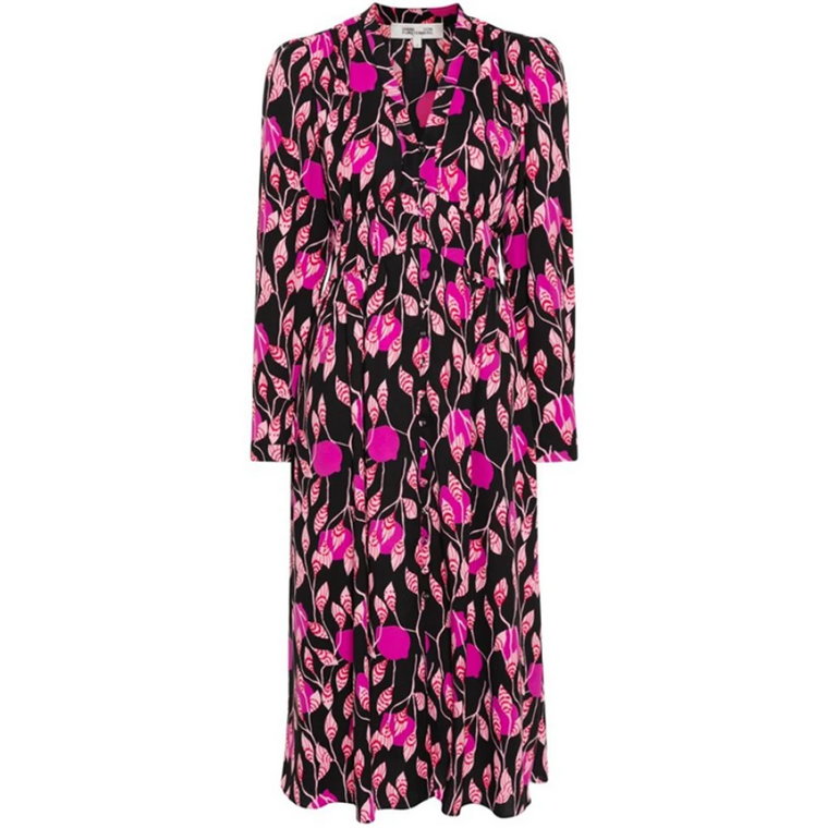 Midi Sukienka z Wzorem Cytryn Diane Von Furstenberg