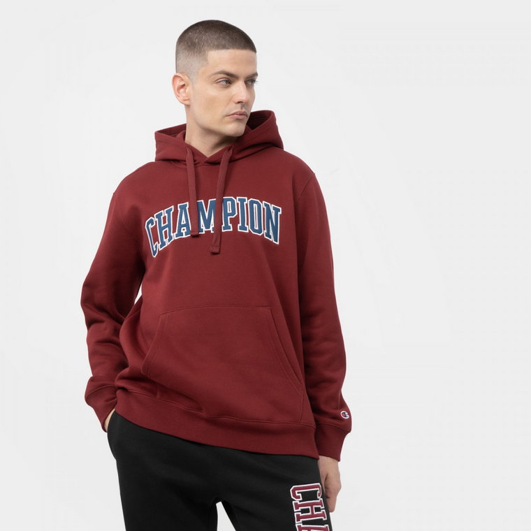 Męska bluza dresowa nierozpinana z kapturem CHAMPION Hooded Sweatshirt - czerwona