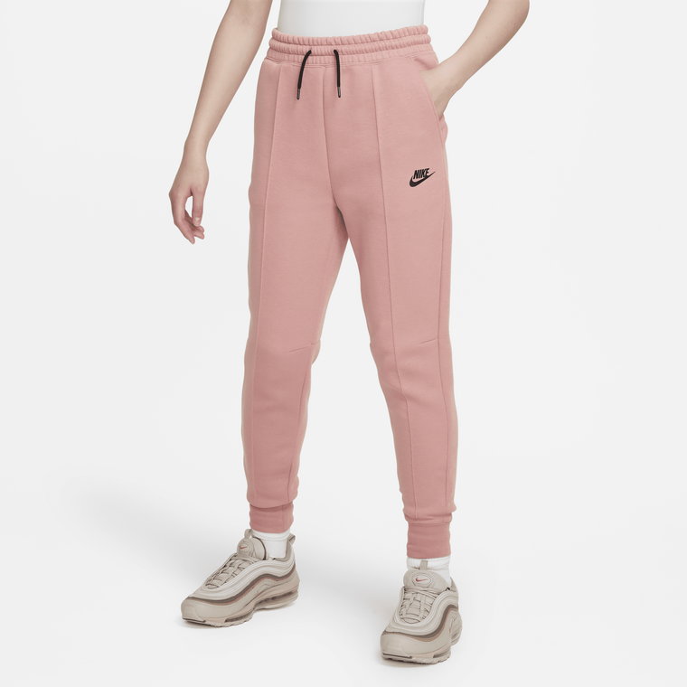 Joggery dla dużych dzieci (dziewcząt) Nike Sportswear Tech Fleece - Brązowy