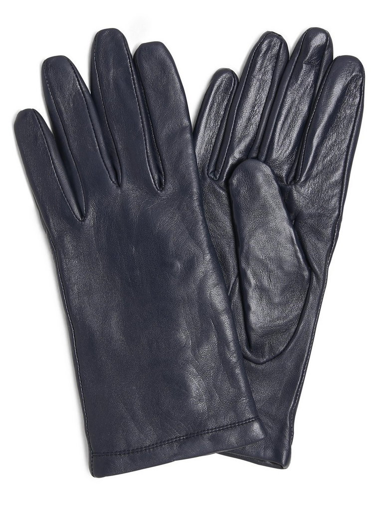 KESSLER - Skórzane rękawiczki damskie, niebieski