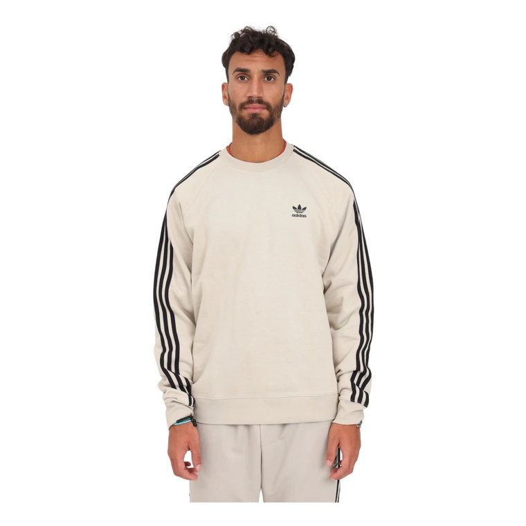 Beżowy Sweter Męski Adicolor Classics 3 Paski Adidas Originals