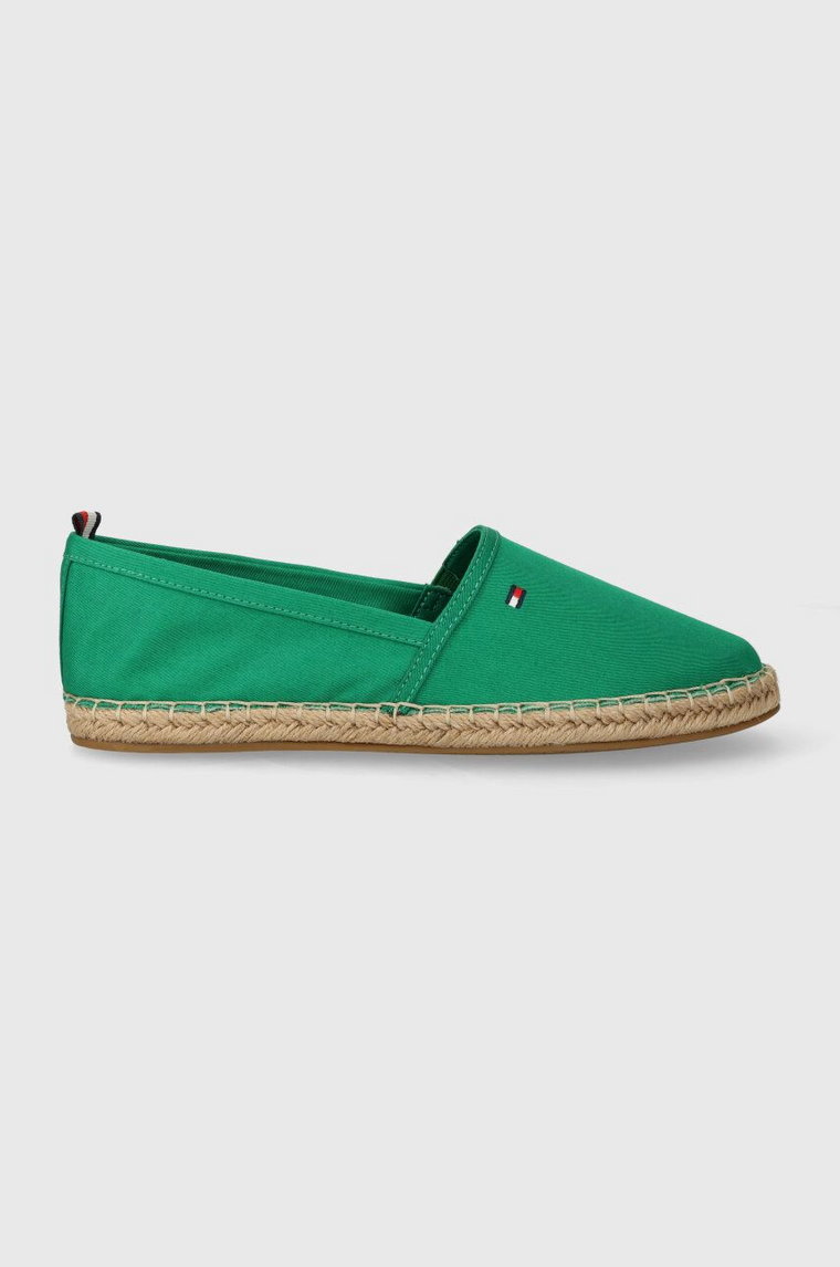 Tommy Hilfiger espadryle BASIC TOMMY FLAT ESPADRILLE kolor zielony FW0FW06497