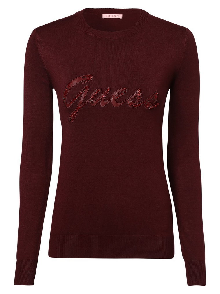 GUESS - Sweter damski, czerwony