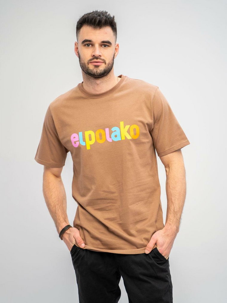 T-Shirt Męski Brązowy El Polako Colors