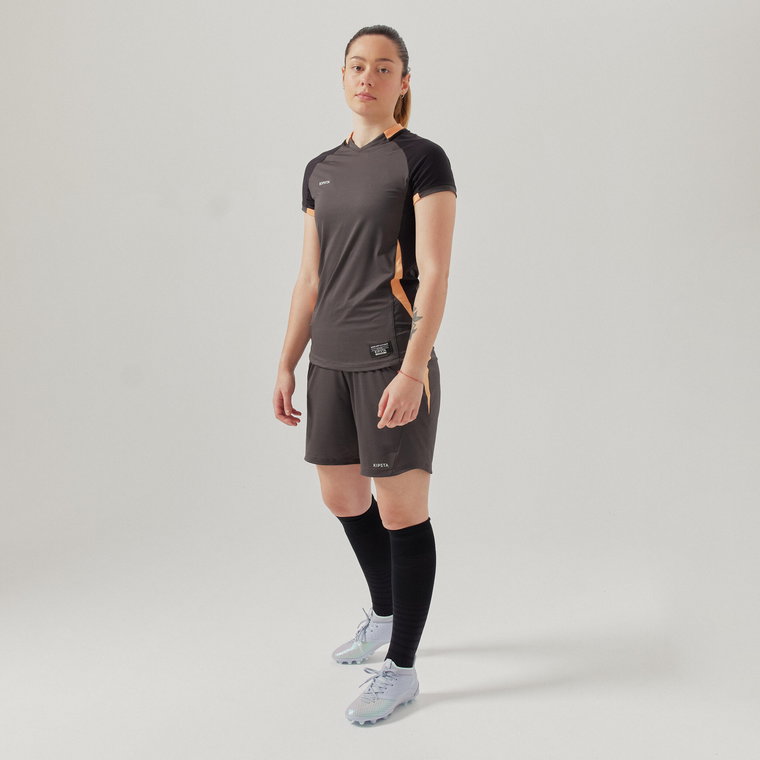 Koszulka do piłki nożnej damska Kipsta prosty krój