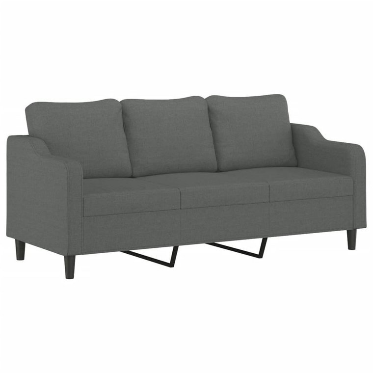 Sofa 3-osobowa ciemnoszara 198x77x80 cm