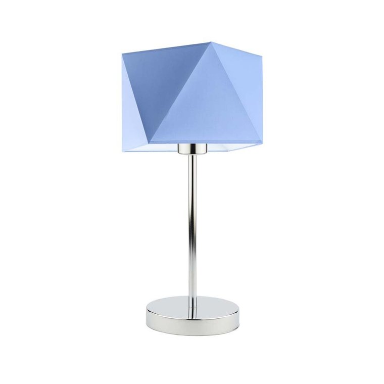 Lampka nocna LYSNE Wuhu, 60 W, E27, niebieska/chrom, 43x23 cm