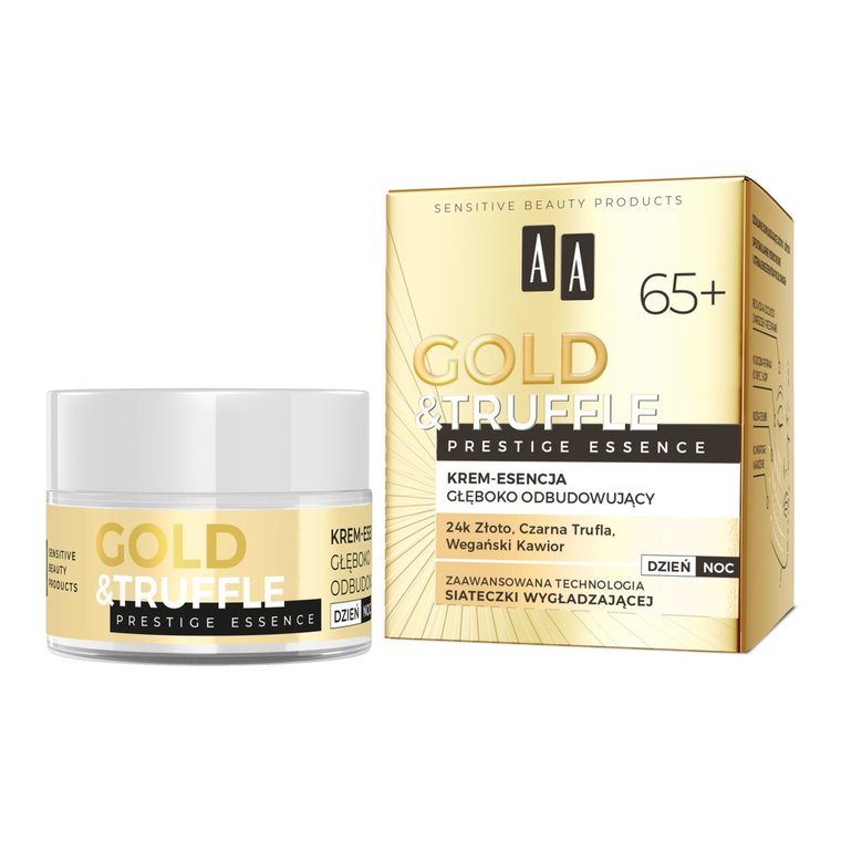 AA Gold& Truffle Prestige Essence, odbudowujący krem-esencja 65+, 50 ml