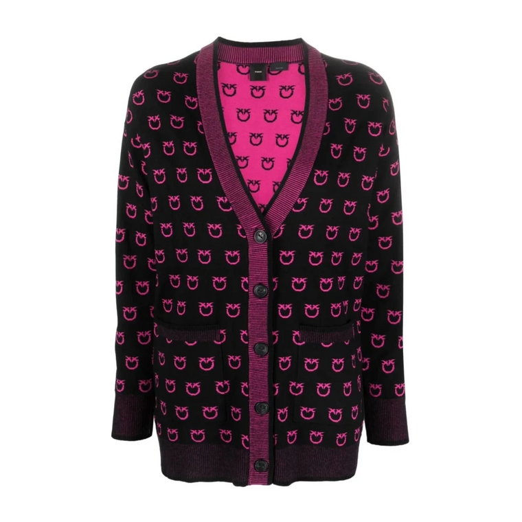 Love Birds Jacquard Cardigan Pinko