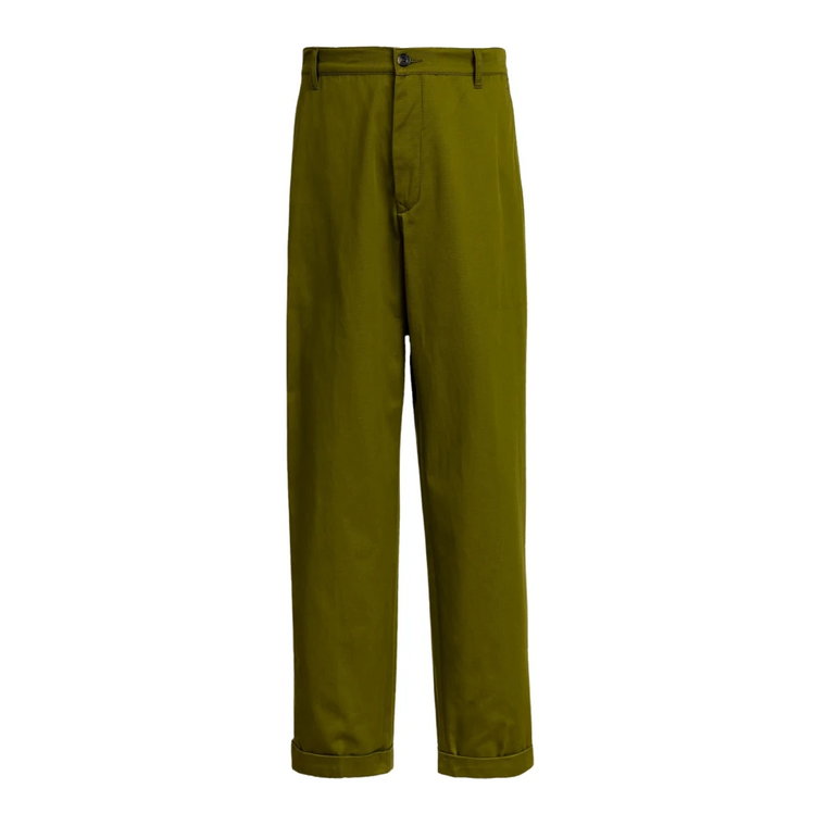 Khaki Zielone Proste Spodnie Kenzo