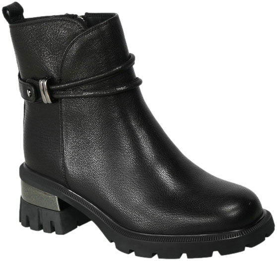 Botki Loretta Vitale H2890-389 Black Leather Skóra