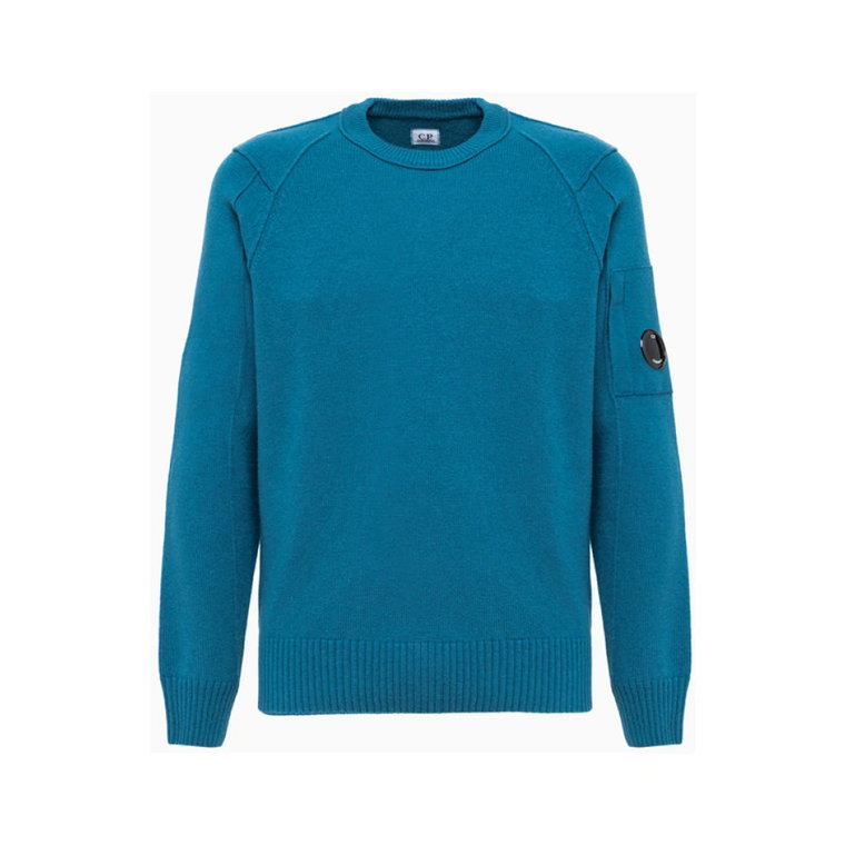 Ciepły i stylowy sweter z raglanowymi rękawami i detalami w żebrowanej fakturze C.p. Company