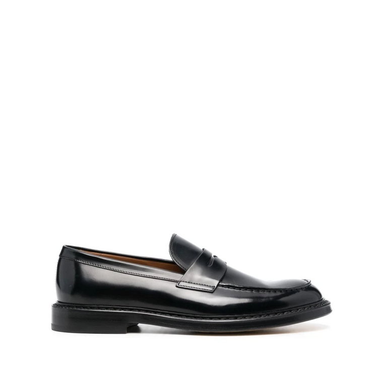 Klasyczne czarne Horse Penny Loafers Doucal's