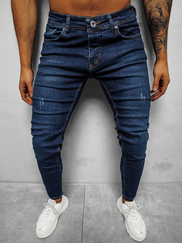 Spodnie jeansowe męskie granatowe OZONEE E/1266SP