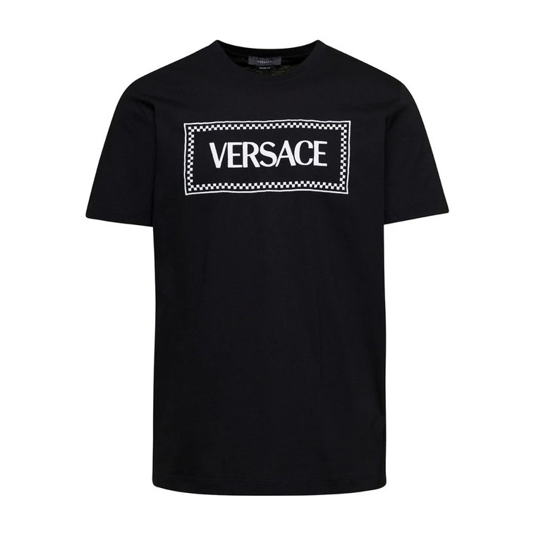 Czarne koszulki i pola Vintage 90s Versace