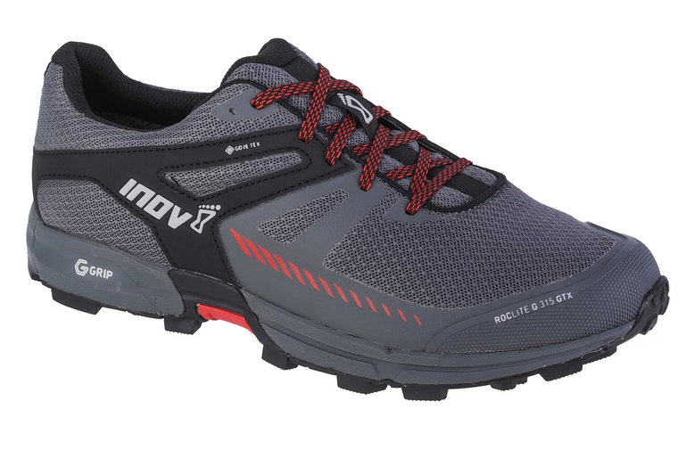 Inov-8 Roclite G 315 GTX 001019-GYBKRD-M-01, Męskie, Szare, buty do biegania, przewiewna siateczka, rozmiar: 41,5