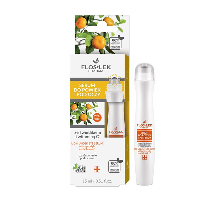 FLOSLEK SERUM DO POWIEK I POD OCZY ZE ŚWIETLIKIEM I WITAMINĄ C 15ML