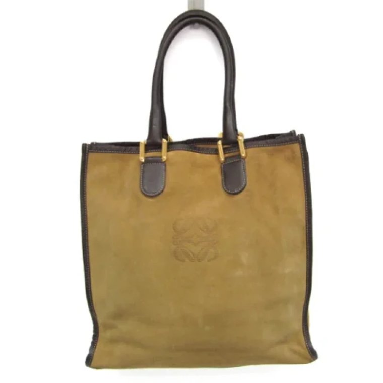 Pre-owned Suede totes Loewe Pre-owned