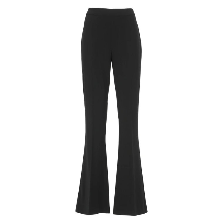 Czarne Szerokie Spodnie dla Kobiet Moschino