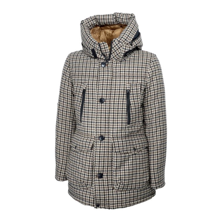 Męska kurtka Wool Artic Parka Cfwwoou867Mrut3650 Cream Check Woolrich