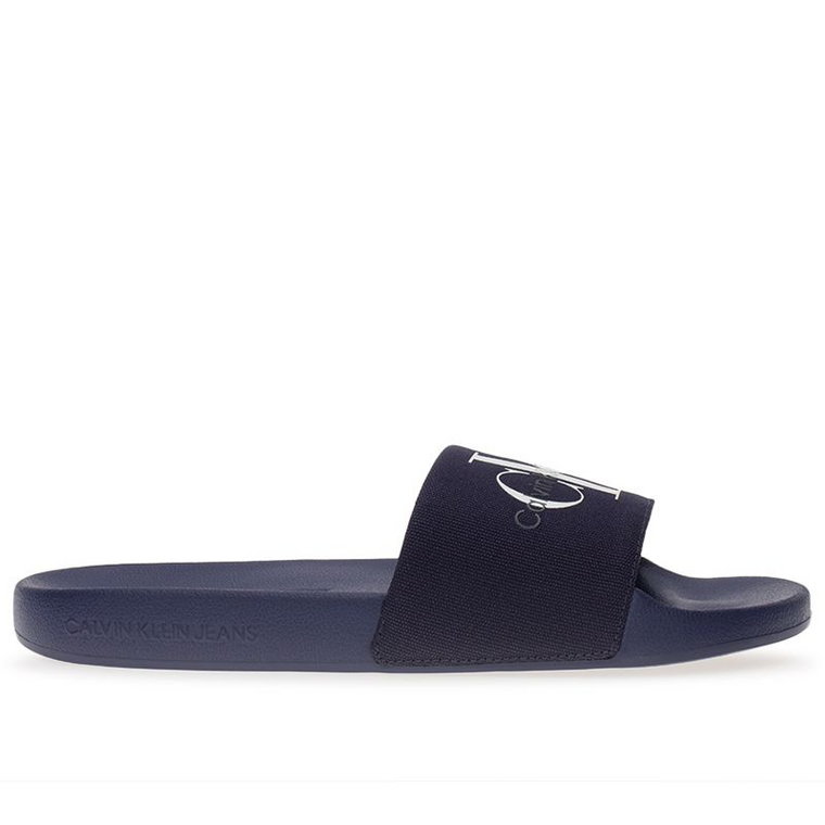 Klapki Calvin Klein Slide Monogram CO YM0YM00061-0GY - granatowe