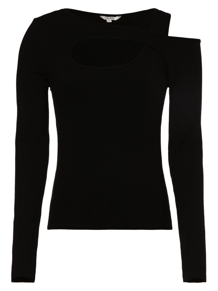 mbyM - Damska koszulka z długim rękawem  Amayah, czarny