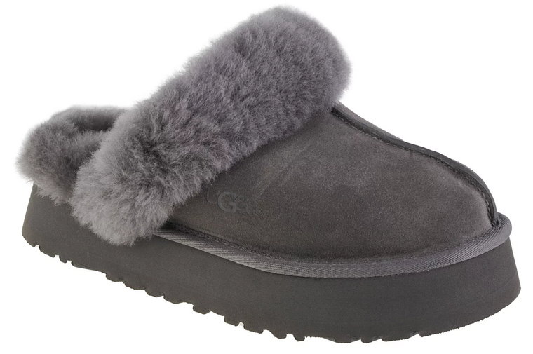 UGG Disquette Slippers 1122550-CHRC, Damskie, Szare, kapcie, skóra zamszowa, rozmiar: 37