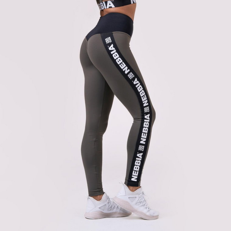 Legginsy fitness damskie Nebbia Power Your Hero Safari Szare