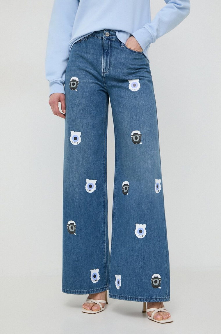 Karl Lagerfeld jeansy x Darcel Disappoints damskie kolor niebieski