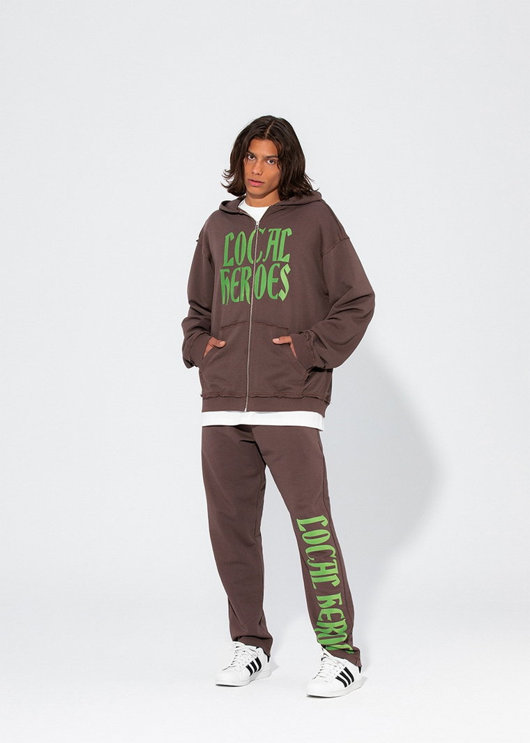 Męskie spodnie dresowe LOCAL HEROES LH ROOTS SWEATPANTS - brązowe