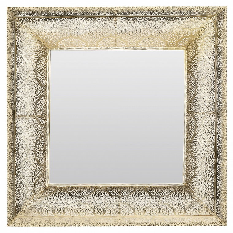 Lustro ścienne złote 60 x 60 cm PLERIN kod: 4251682210386