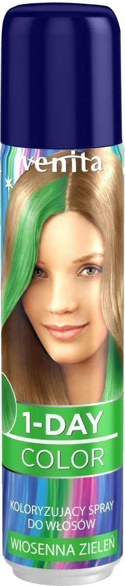 Venita 1-Day Color - koloryzujący spray do włosów wiosenna zieleń 50ml