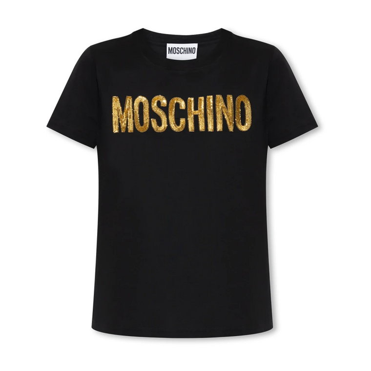 T-shirt z logo Moschino