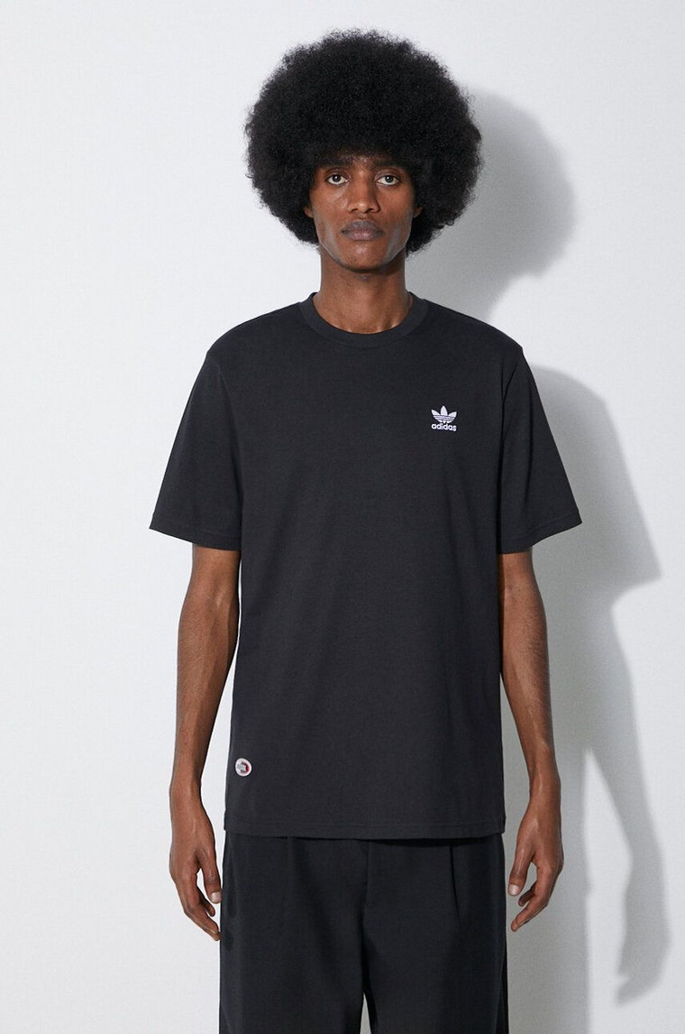 adidas Originals t-shirt bawełniany Climacool męski kolor czarny z nadrukiem JF8735