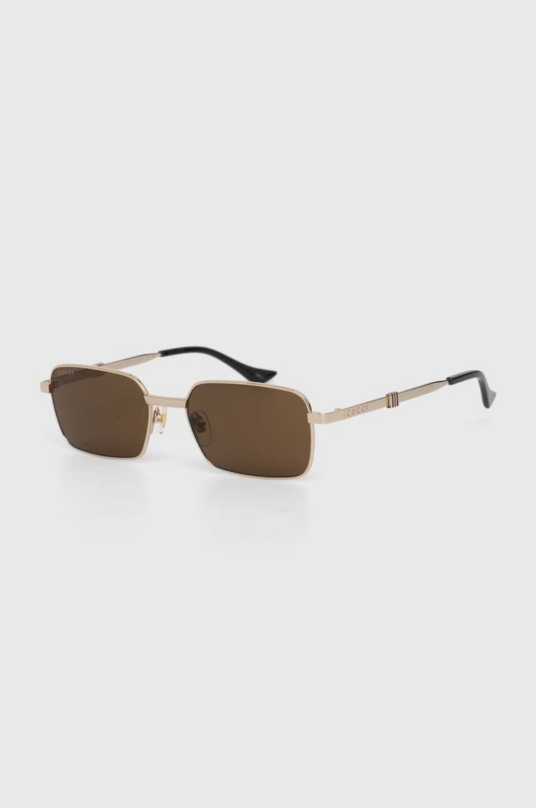 Gucci okulary przeciwsłoneczne męskie kolor brązowy GG1495S