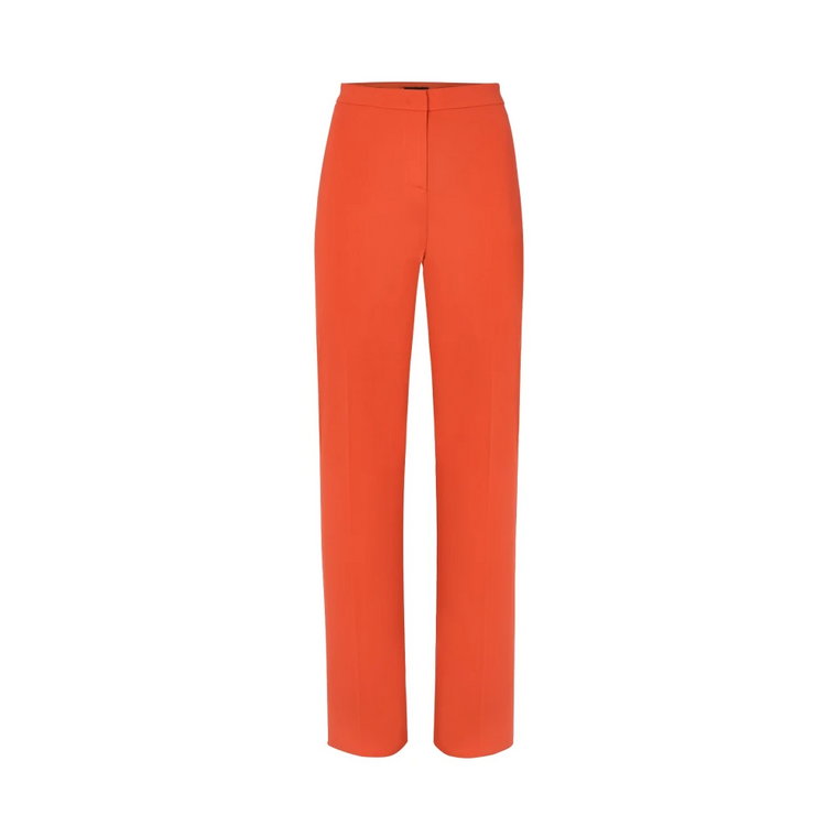 Pomarańczowe Spodnie Bawełniane Pinko