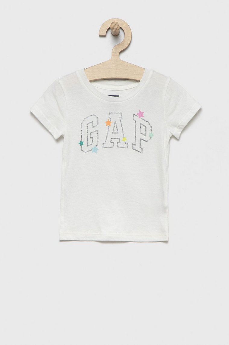 GAP t-shirt bawełniany dziecięcy kolor biały
