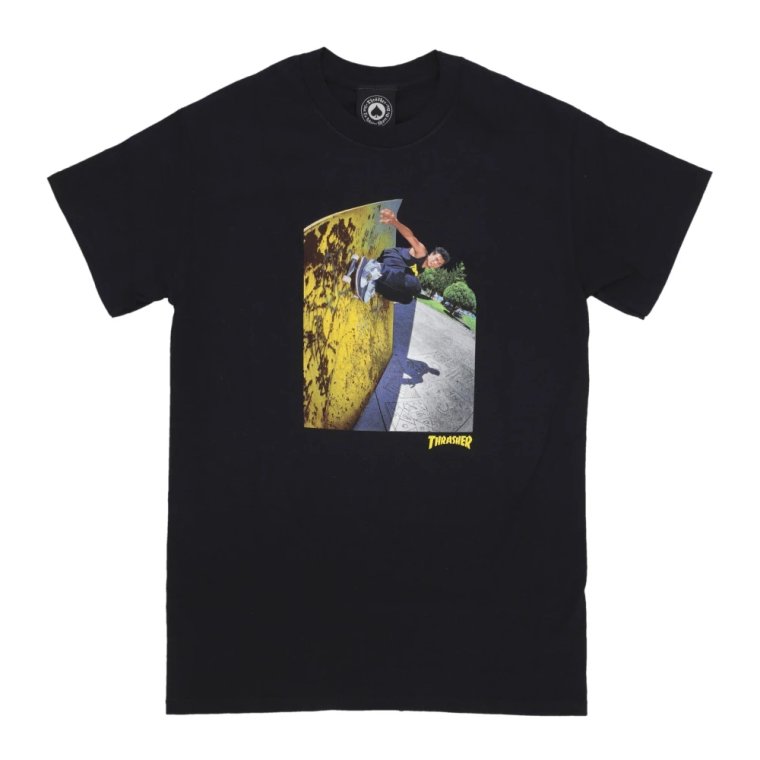 Czarna Wallride Tee Krótki Rękaw T-shirt Thrasher