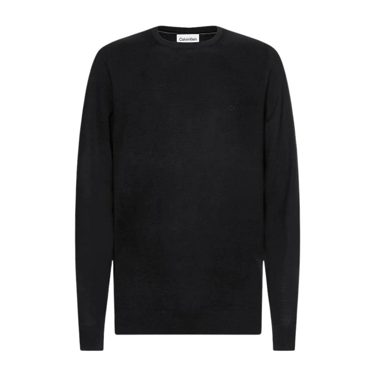 Sweter z okrągłym dekoltem Calvin Klein