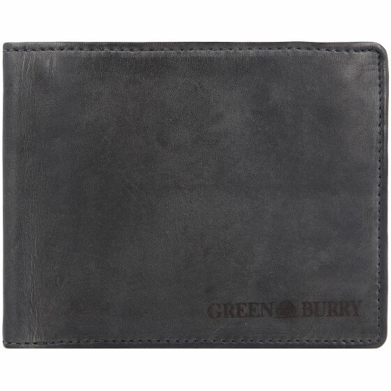 Greenburry Vintage Washed Leather Wallet 13 cm anthrazite
