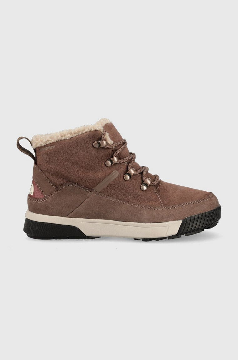 The North Face buty Sierra Mid damskie kolor brązowy ocieplone