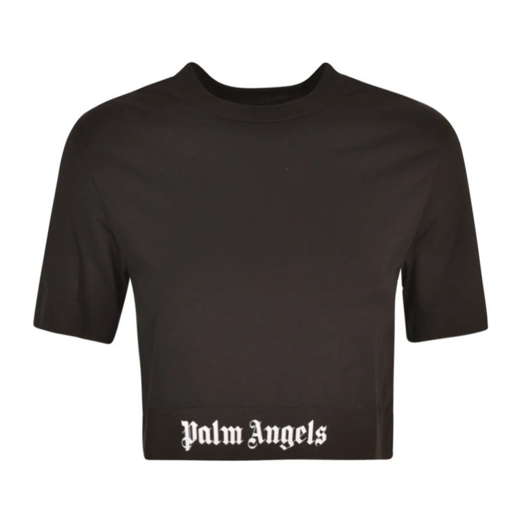 Streetwear Logo-Tape Crop T-Shirt Palm Angels